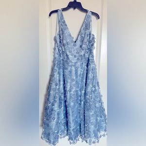 COPY - Eliza J Floral Appliqué cocktail midi dress
